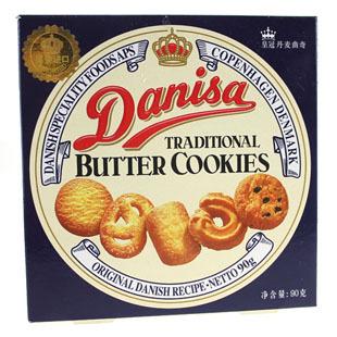 正品!印尼进口零食品 DANISA皇冠丹麦牛油曲奇饼干 90g 36盒/箱