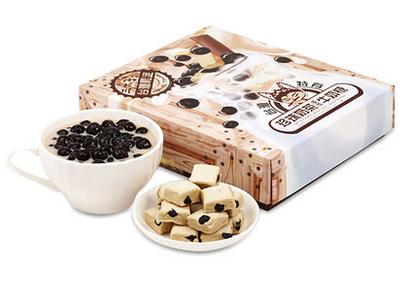 台湾昇恒昌进口三太子夜市特产珍珠奶茶牛奶糖 零食糖果喜糖220g