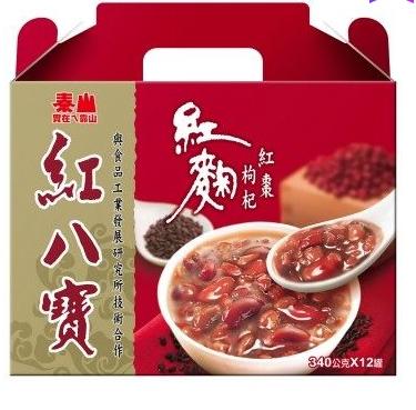 台湾官网直邮进口泰山 红八宝礼盒*2组(共24罐) 340g/罐