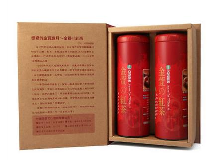 台湾农会茶叶台茶12号红茶礼盒罐装奶香金萱红茶75gX2罐