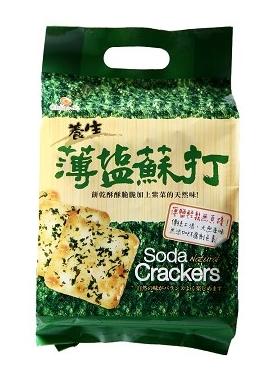 台湾官网直邮进口巧益 养生薄盐苏打饼 300g