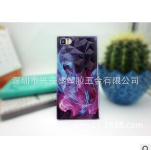 小米米3 钻石纹手机保护套 米三 彩绘钻石纹手机壳 菱形水立方